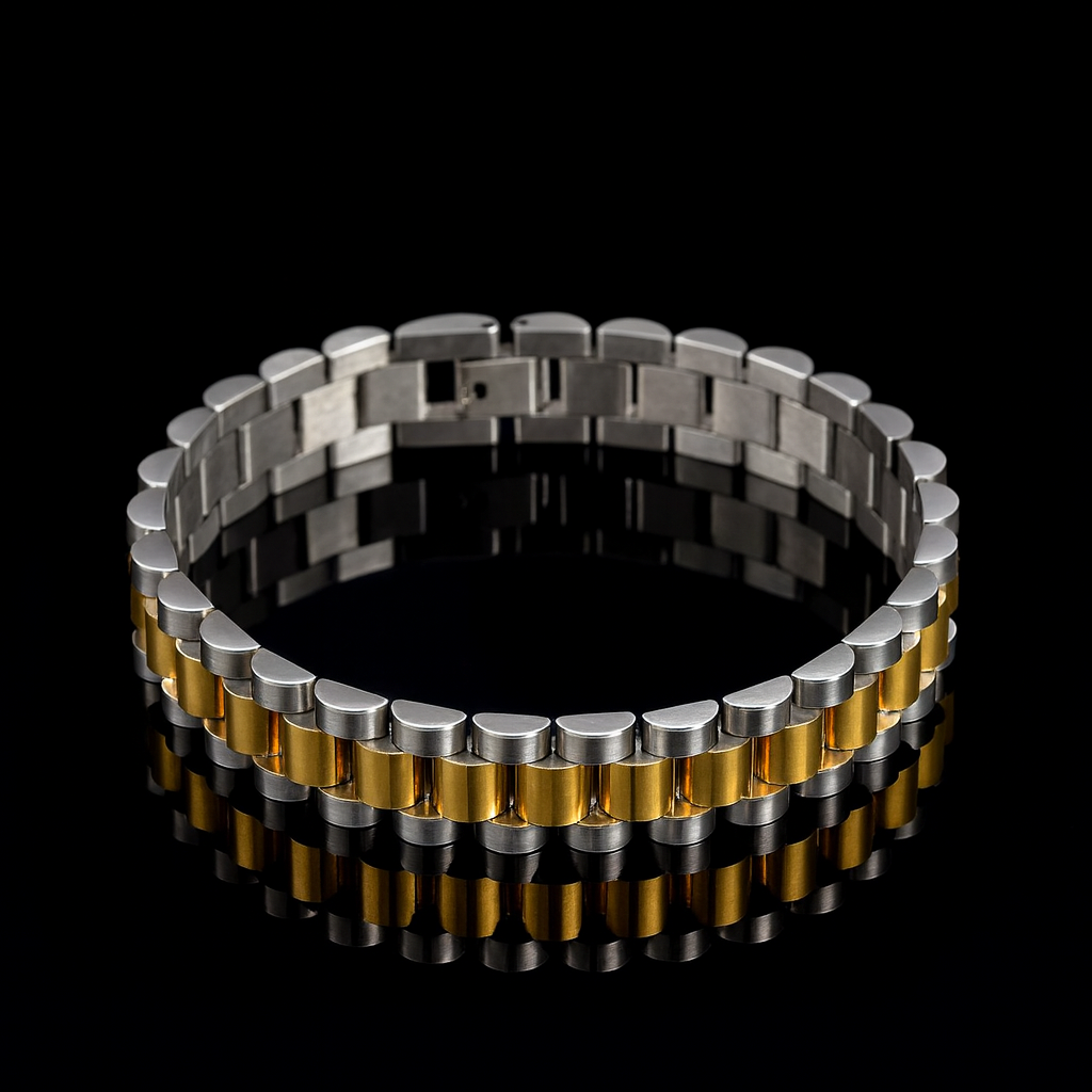 The Titan Silver+Gold Bracelet