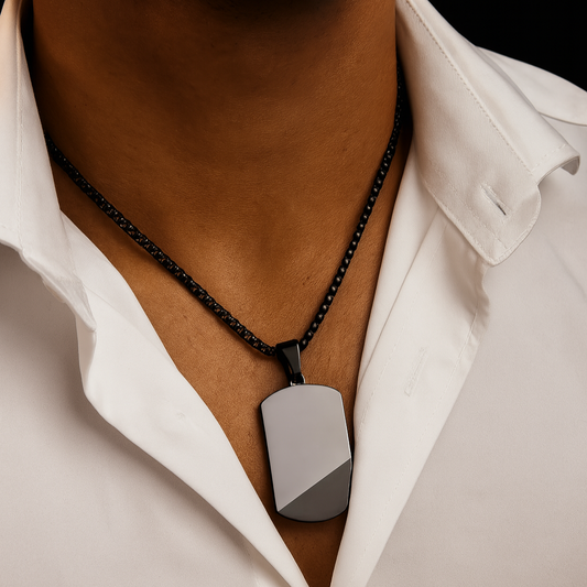 The Apex Silver+Black Necklace