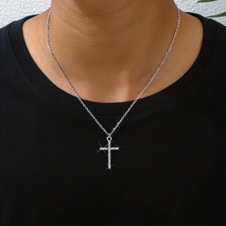 The Halo Cross Necklace