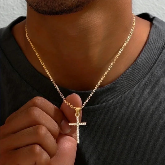 The Halo Cross Necklace