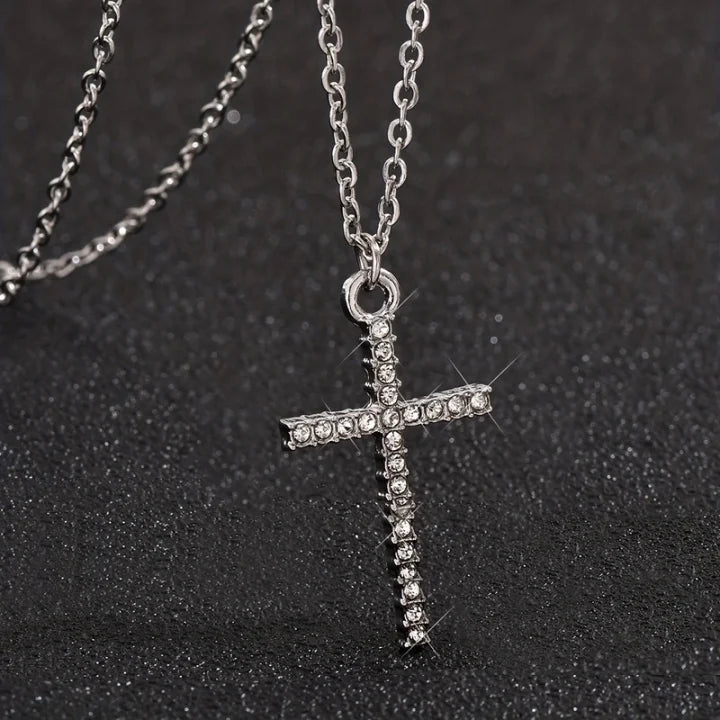 The Halo Cross Necklace