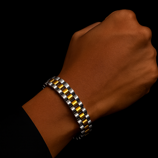 The Titan Silver+Gold Bracelet