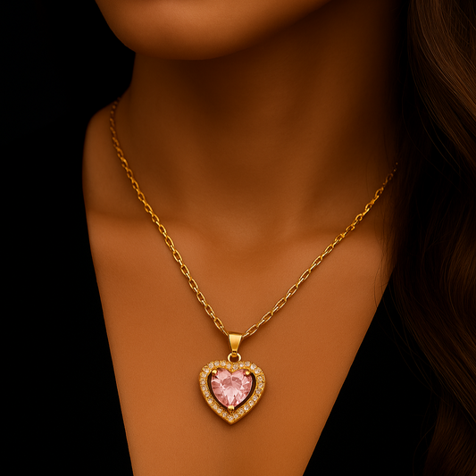The Rosé Heart Necklace