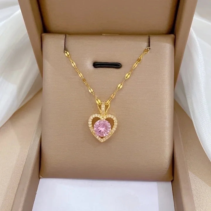 The Rosé Heart Necklace