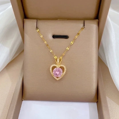 The Rosé Heart Necklace
